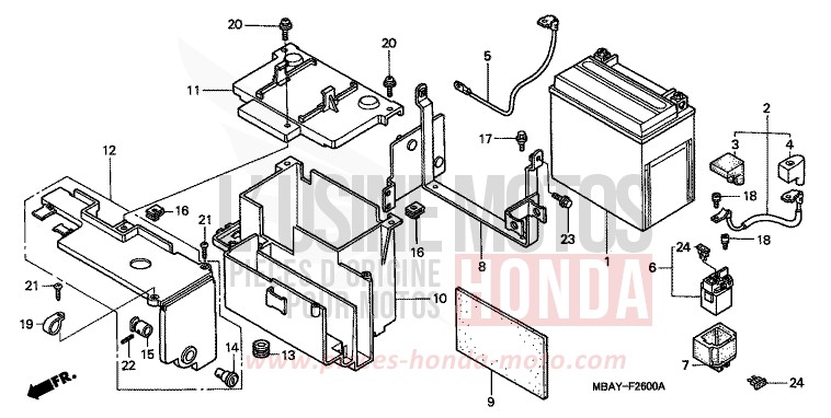 BATTERIE von Shadow Aero REARL SEDONA RED (R223B) von 2001